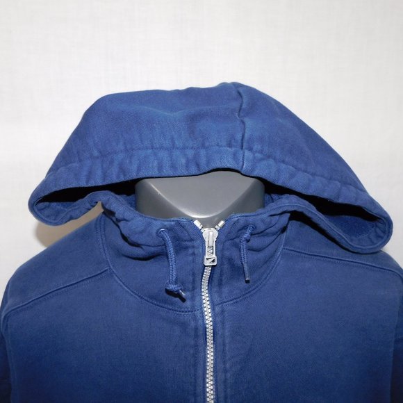 Vintage 90's NIKE Mens L Blue 1/4 Zip Hoodie hooded Sweatshirt Swoosh oversized - Picture 4 of 12